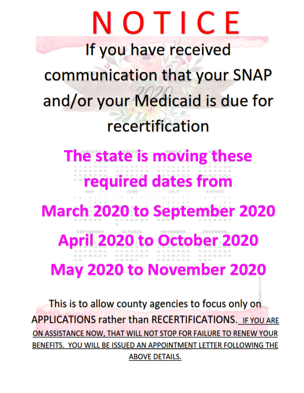 SNAP & Medicaid Recertification